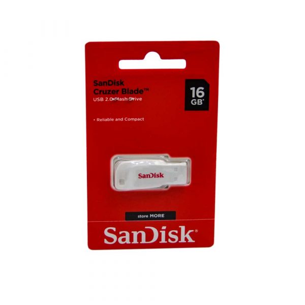geneltedarik.com-Sandisk 16Gb beyaz flash bellek